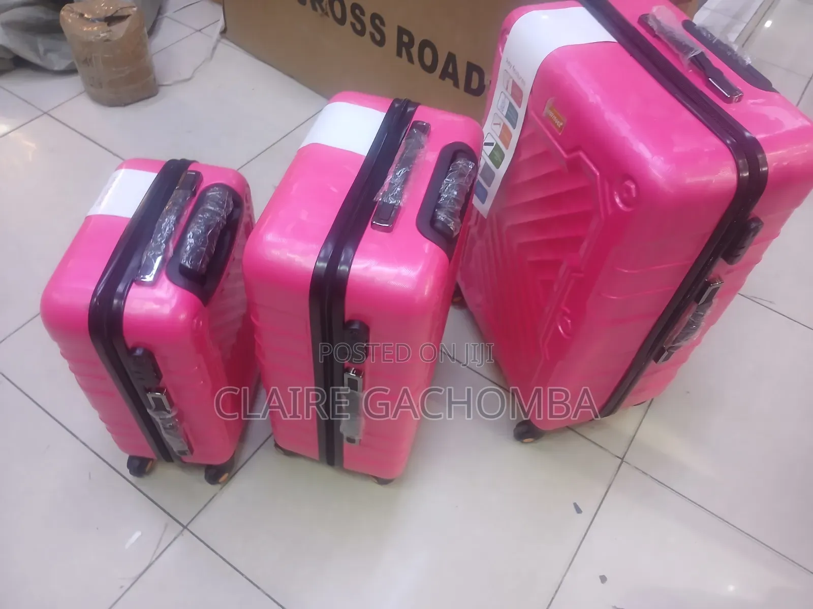 Fribe Hot Pink Spinner Suitcase – Durable Travel Trolley Bag