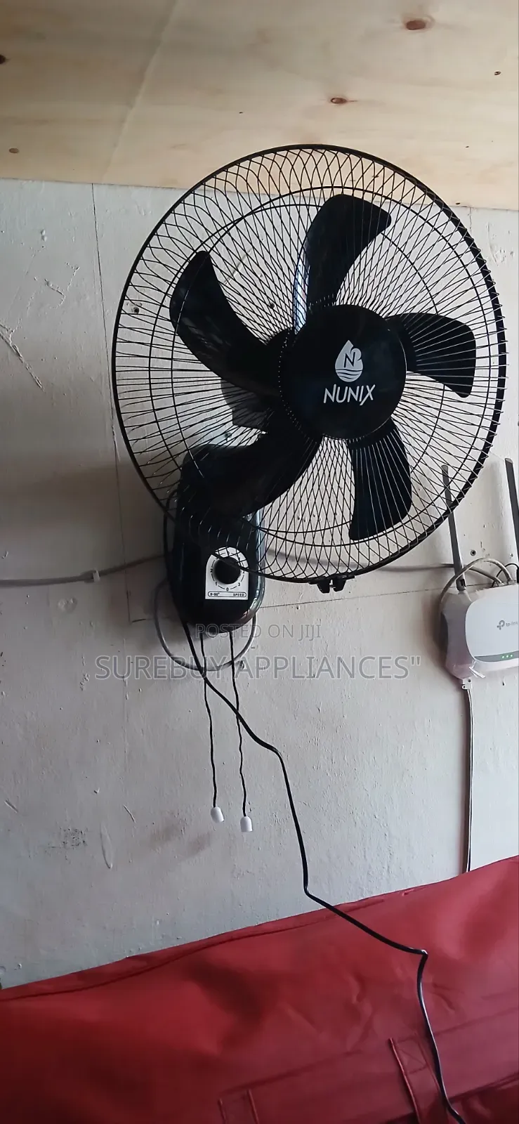 Nunix 16” Oscillating Wall Fan – Quiet