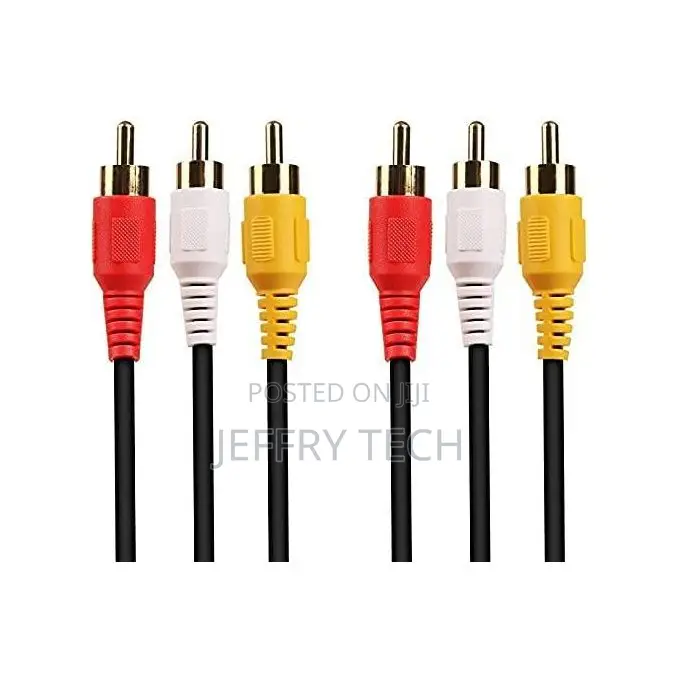 3 Rca Male to Male 3 Rca Audio Video Av Cable. Suitable . (10 Meter)