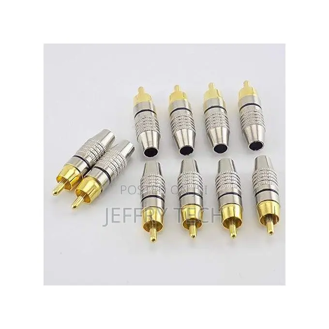 Rca Male Gold Plated Connector - 10 PCS for Audio/Video