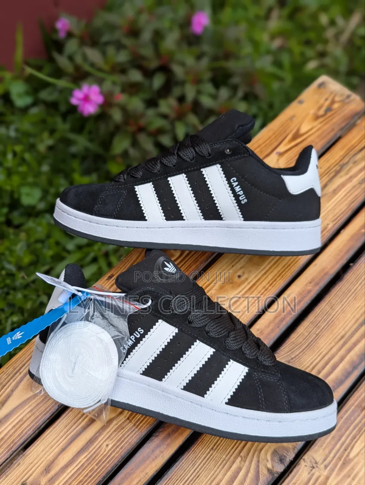 Adidas Campus Black/White Sneakers - Classic Streetwear Shoes