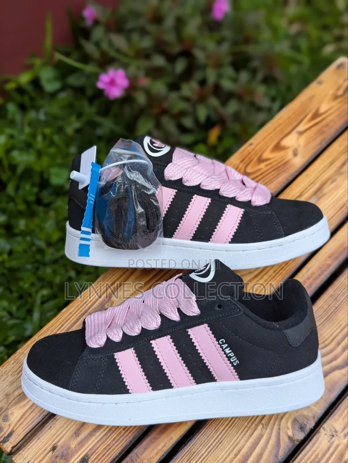Adidas Campus Black/Pink Sneakers - Classic Streetwear Shoes