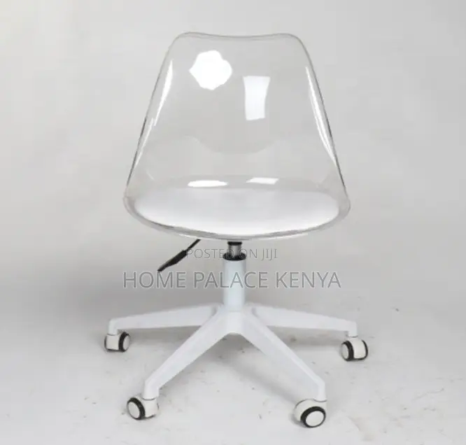 Makeup Chair: Plastic Swivel Chair With Adjustable Height With Wheels
