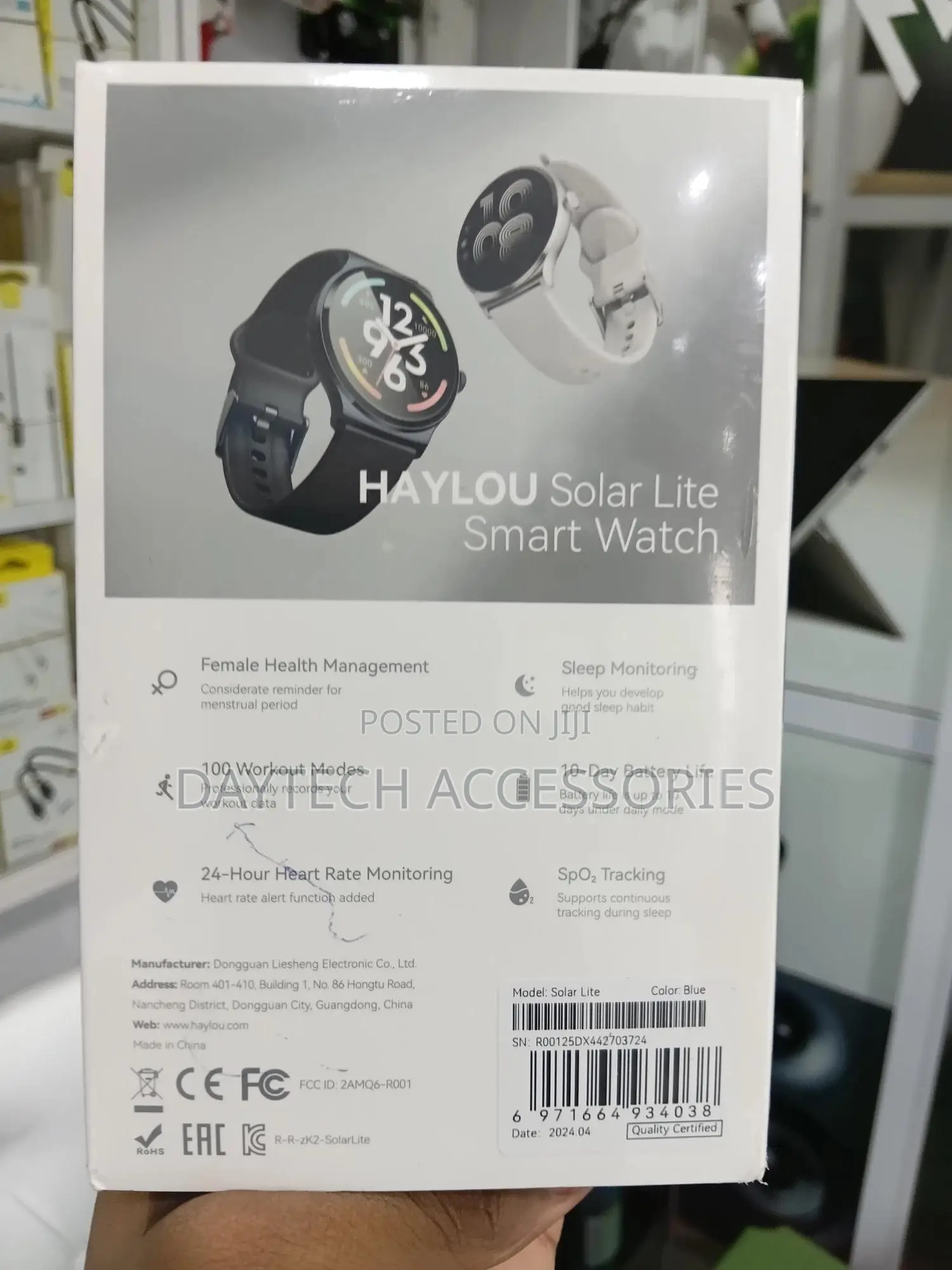 The Haylou Solar Lite Smartwatch - Black