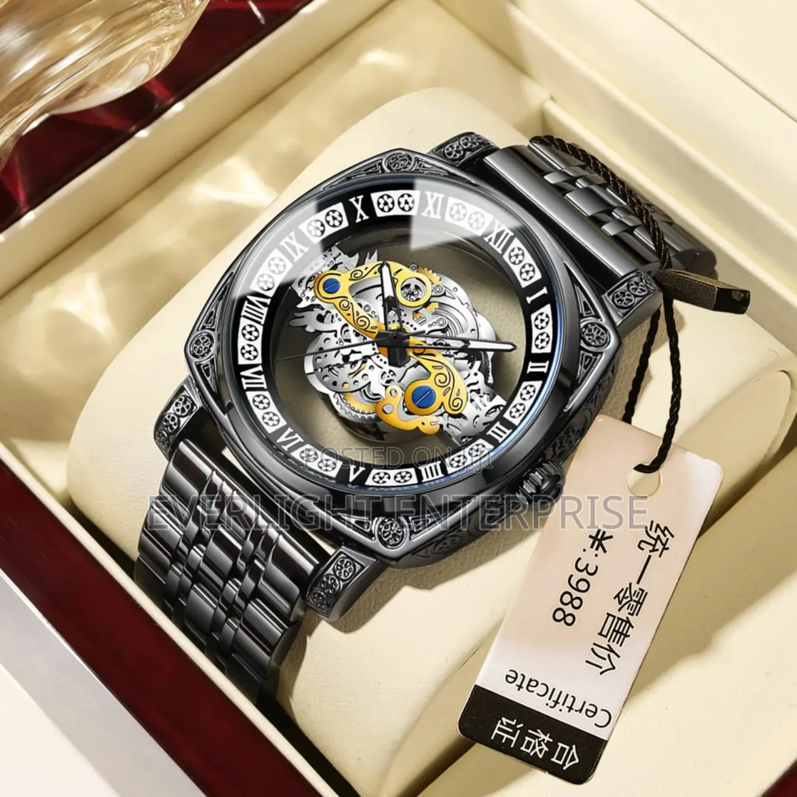 Gents Skeleton Dial Watch