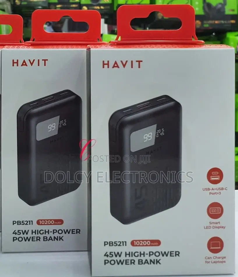 Havit Pb5211 45w 10,200mah Laptop Charge.