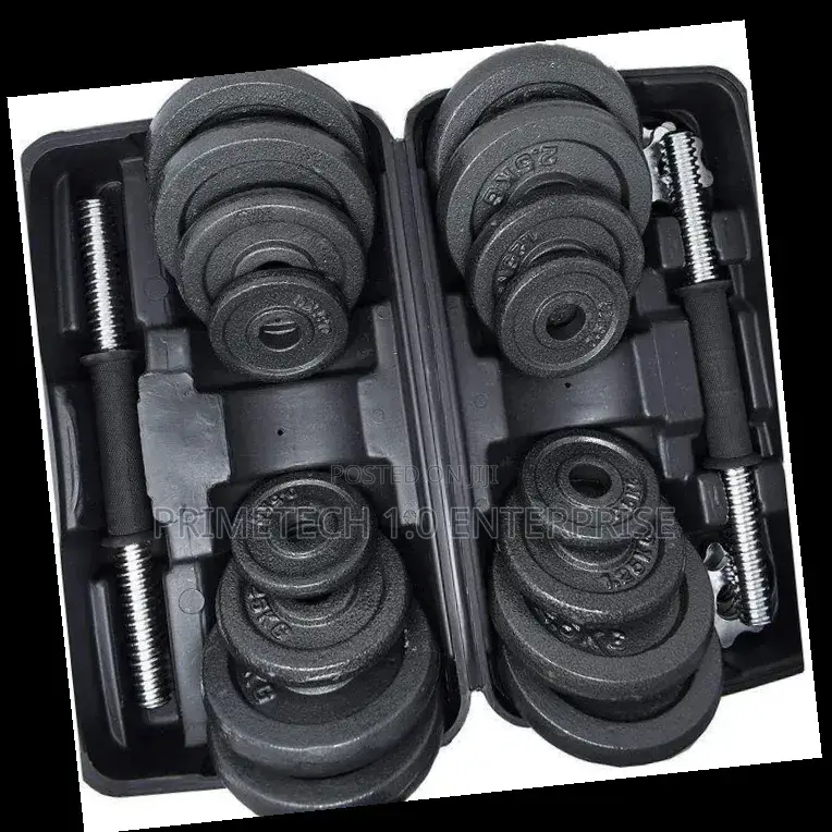 30kg Black Adjustable Dumbells