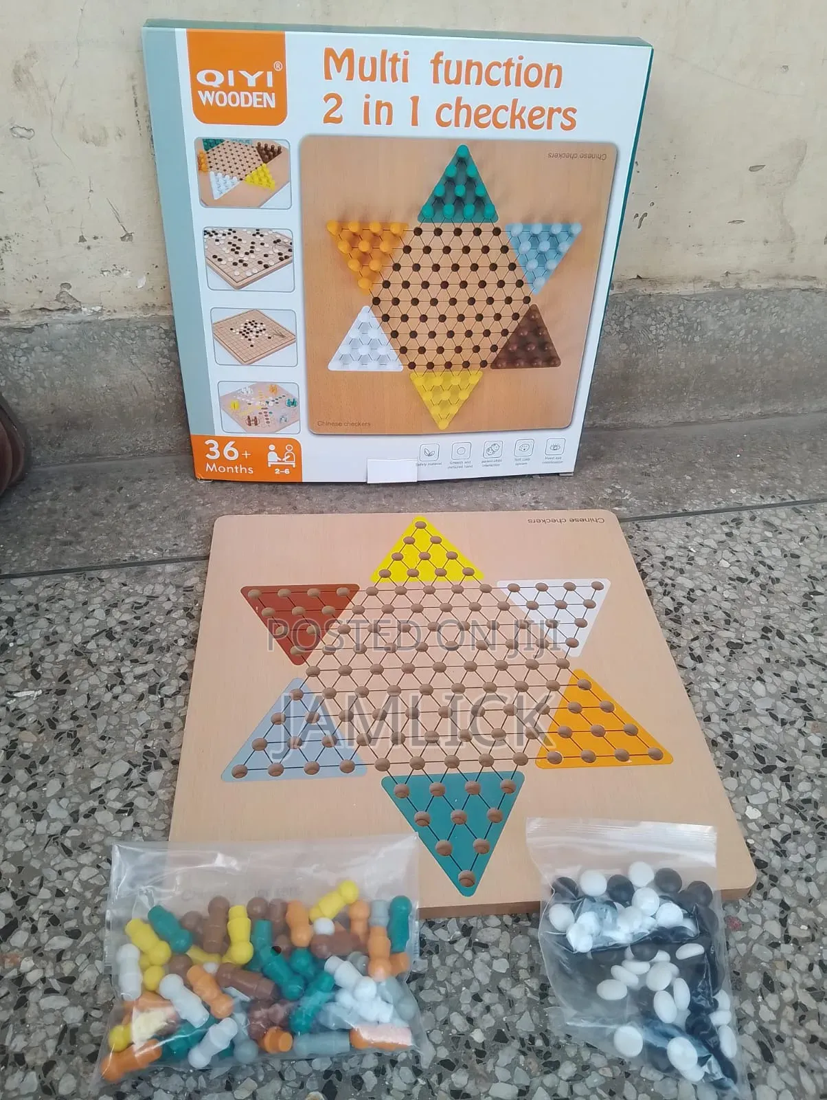 Chinese Checkers Board Game for Kids Family Strategy Game - Km