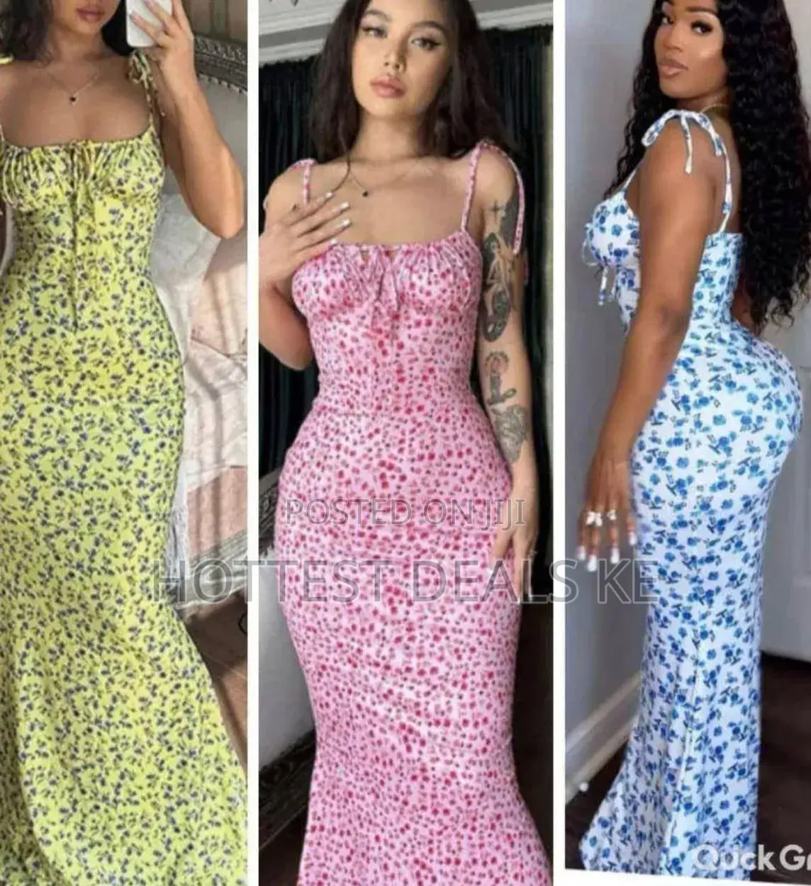 Floral Print Maxi Dress With Spaghetti Straps and a Ruched Bodice