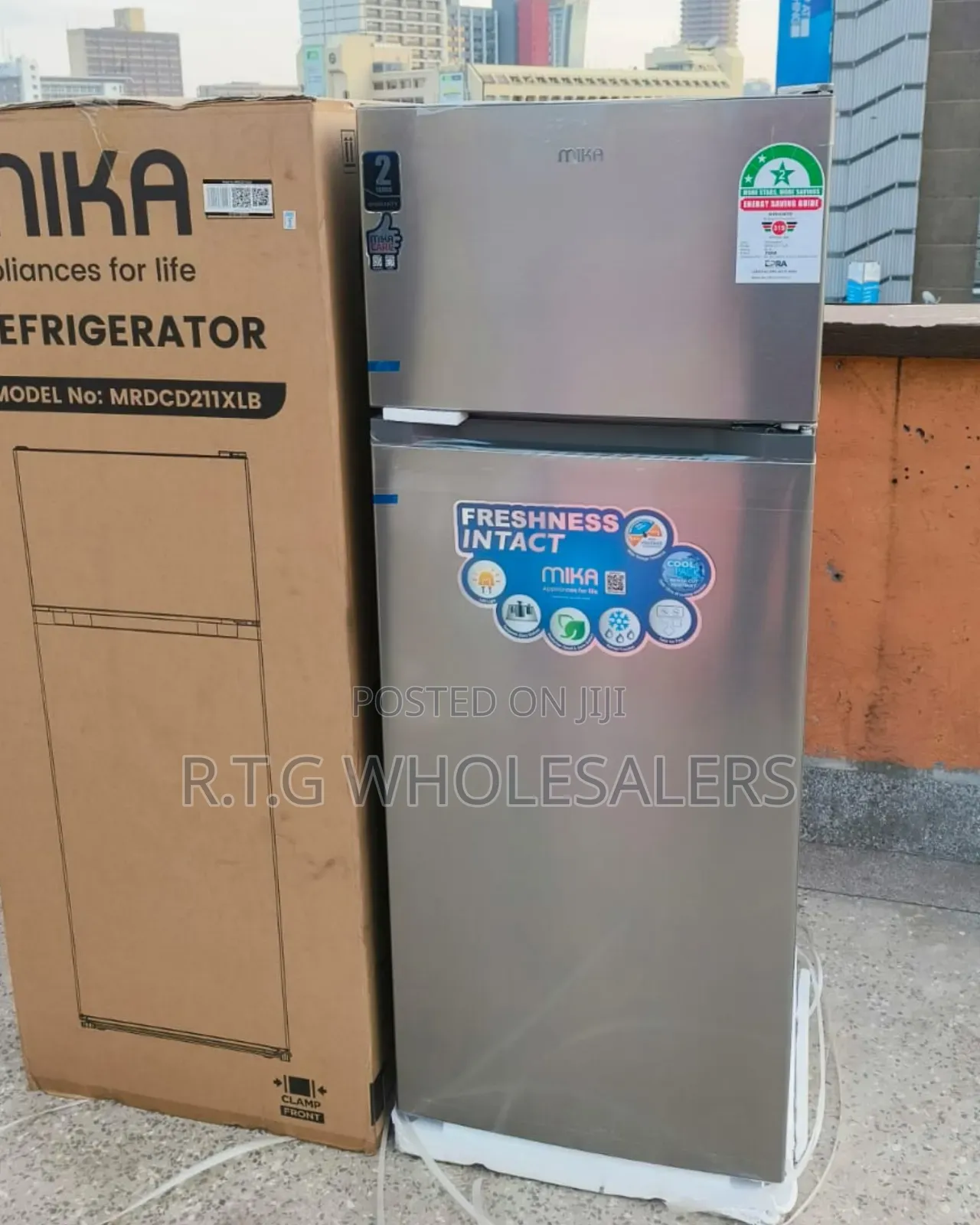 Mika 211l Double Door Refrigerator