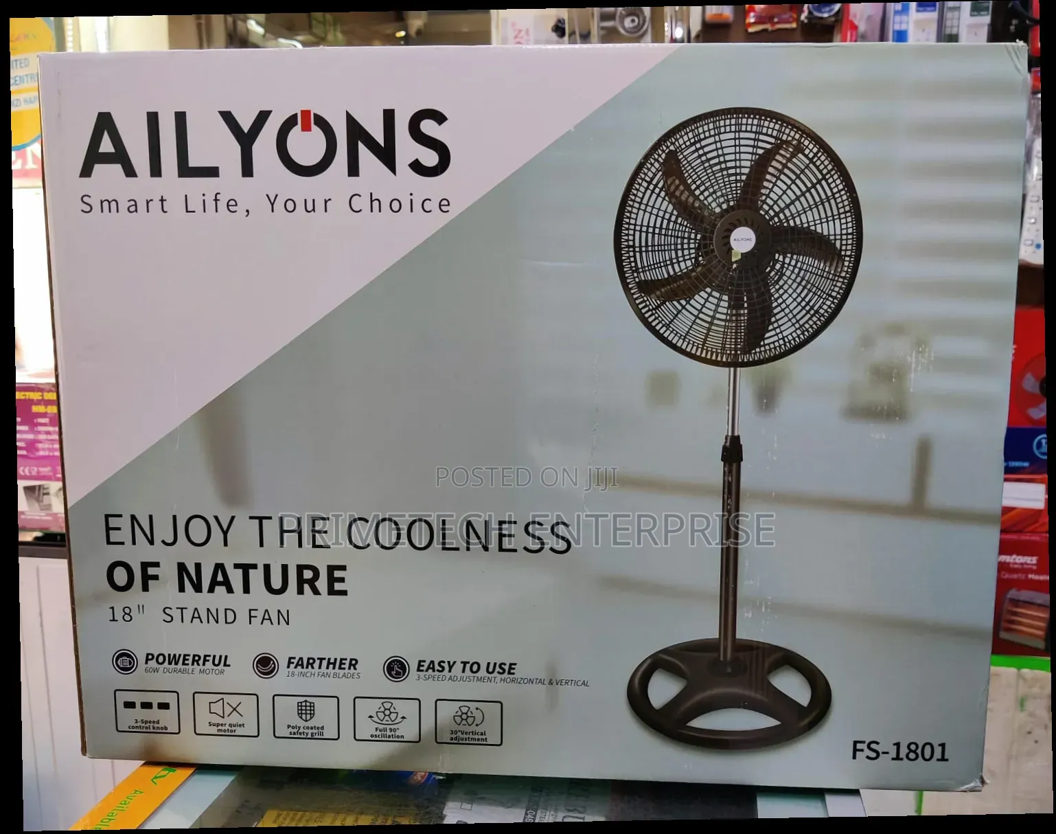 18 Inchs Standing Fan -Black