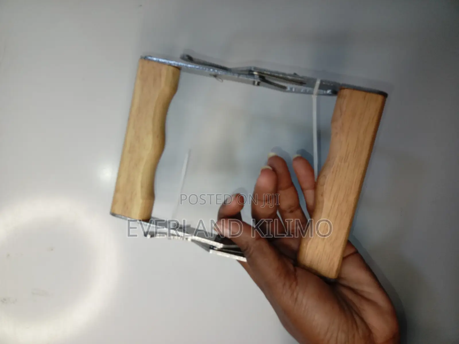Hive Frame Grip - Stainless With Brown Handles
