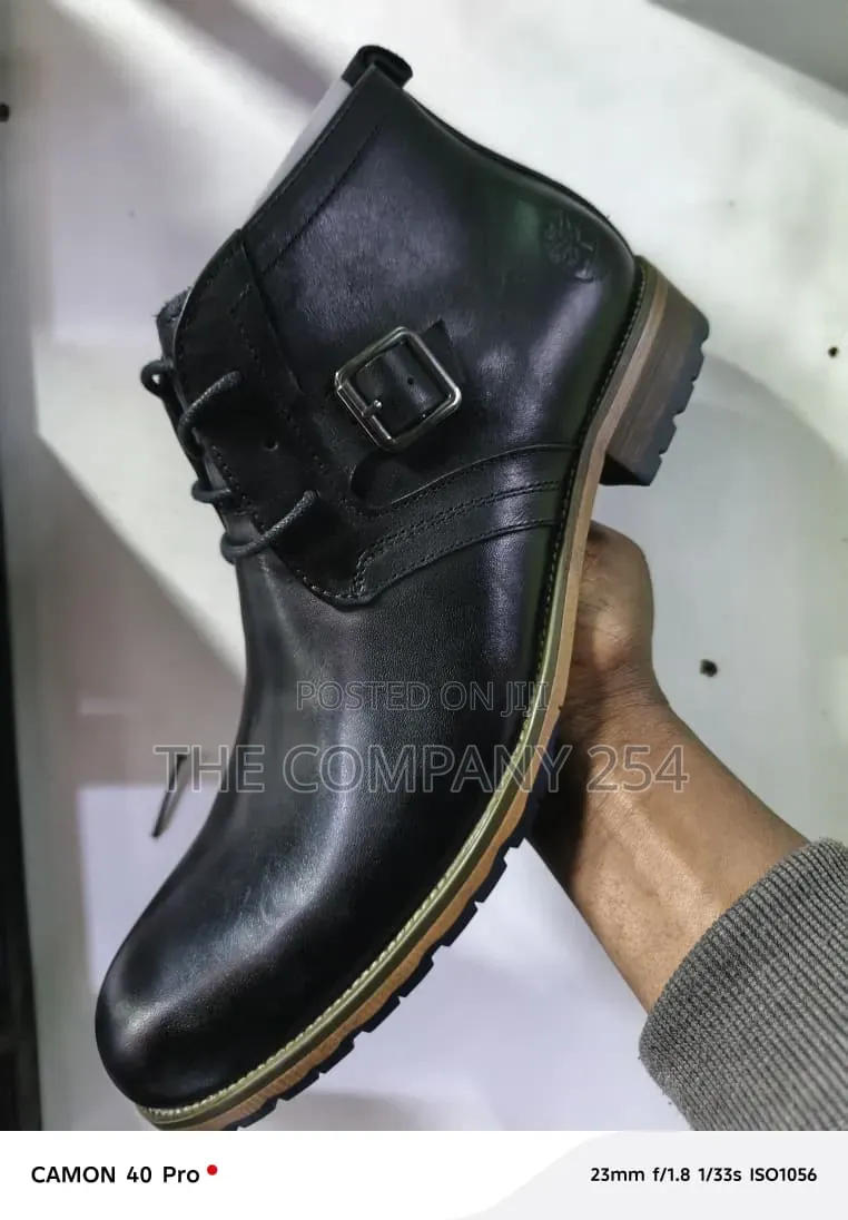 Quality Leather Casual Men Official Casual Low Laced Boot Shoes