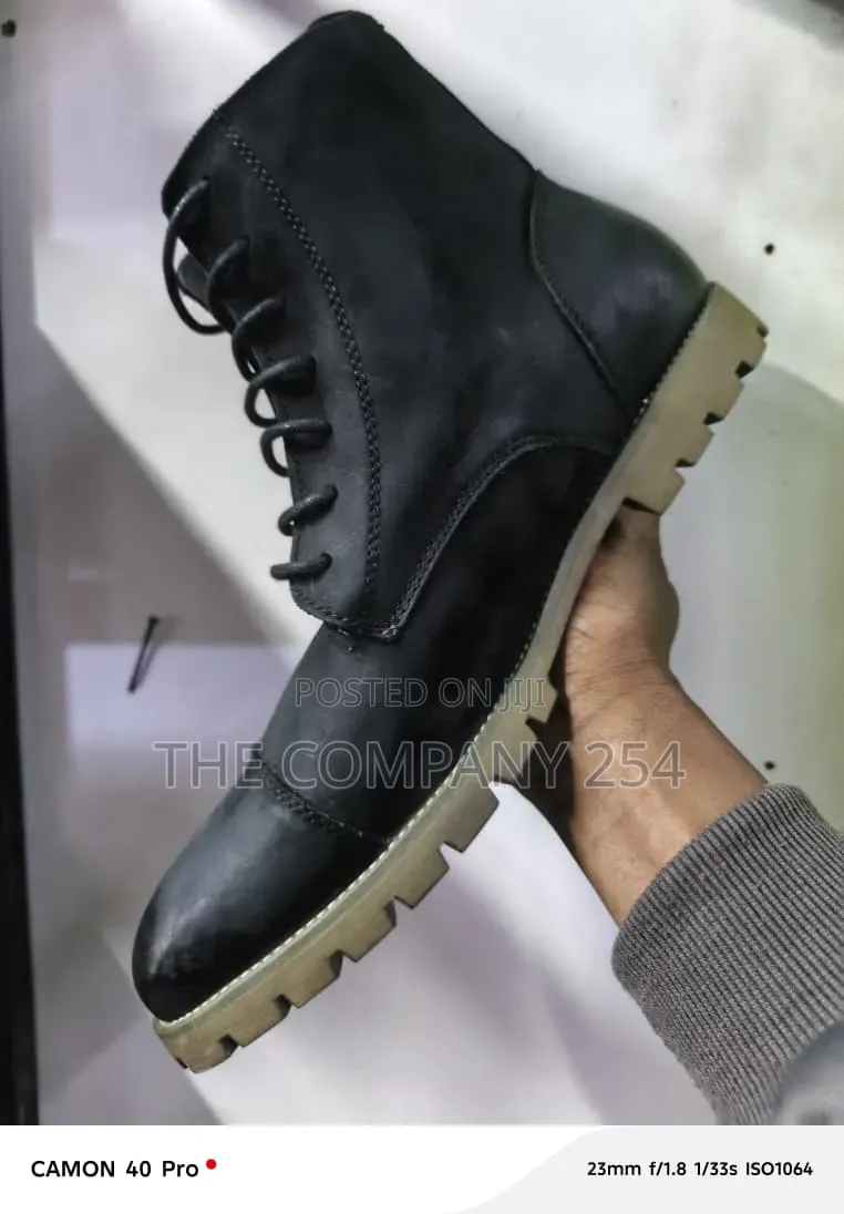 Quality Leather Casual Men Official Casual Low Laced Boot Shoes