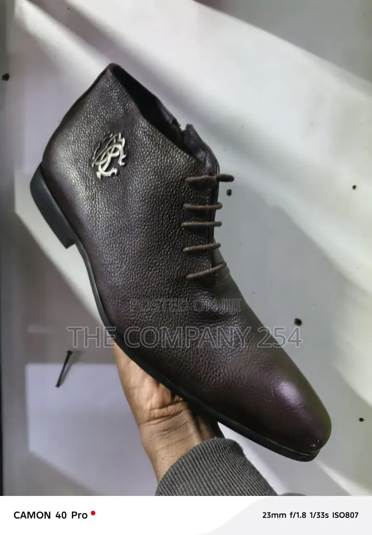 Quality Leather Casual Men Official Casual Low Laced Boot Shoes