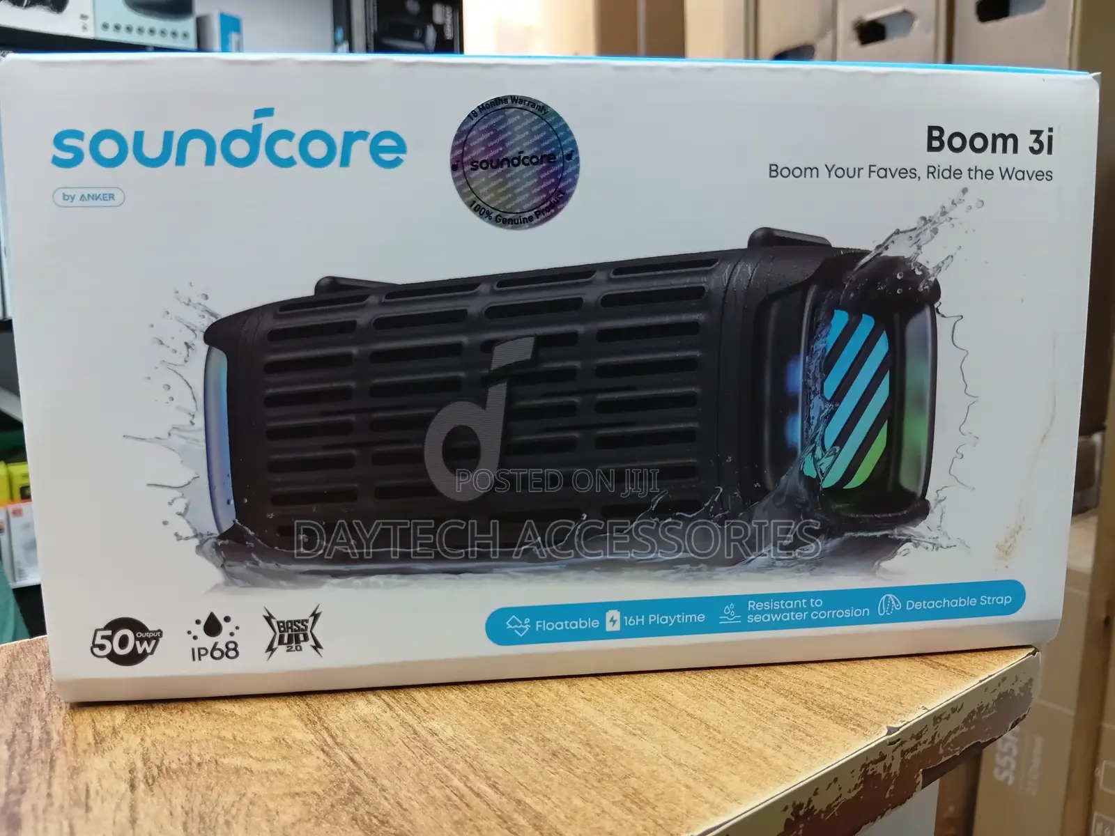 Soundcore by Anker Boom 3i Portable Rugged Outdoor Wireless Speaker.