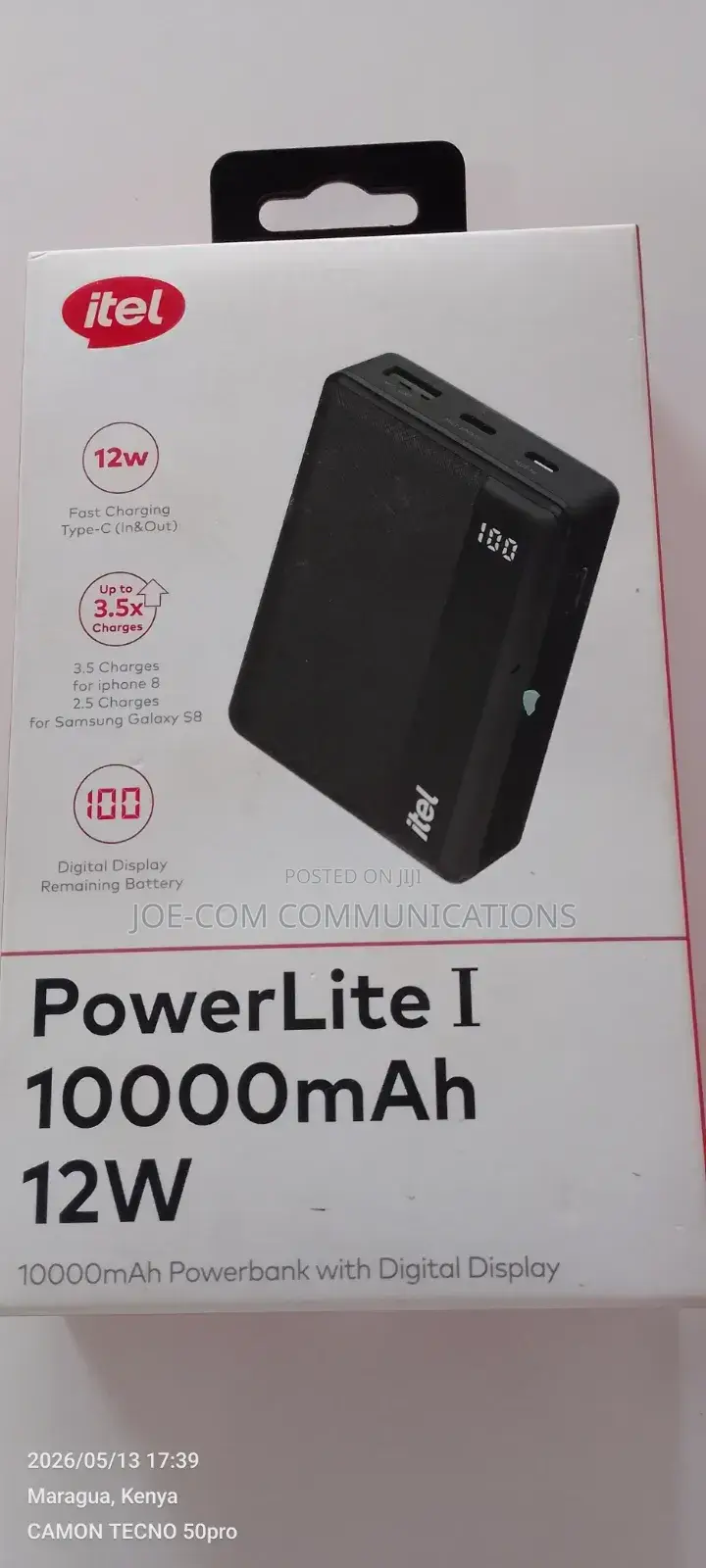 Itel 10000mah 12w Poewrbank