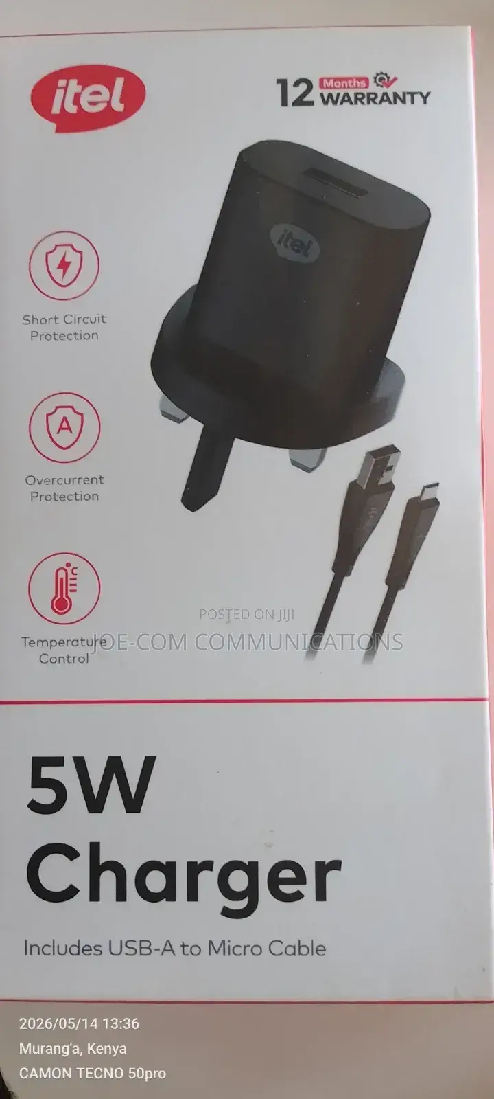 Itel 5w Charger