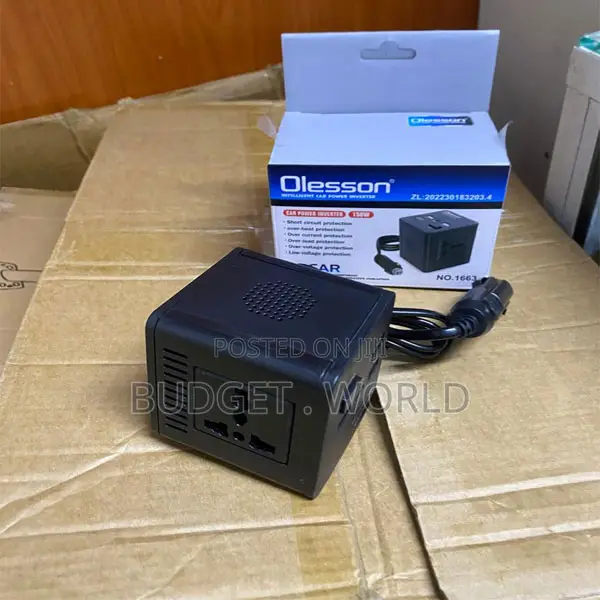 Olesson 150w Car Inverter Adapter for Laptops and Mobile Devices