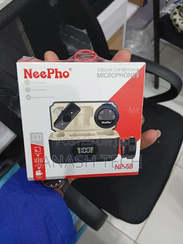 Neepho Dual Clip-on Microphone With Charging Case – Np-58
