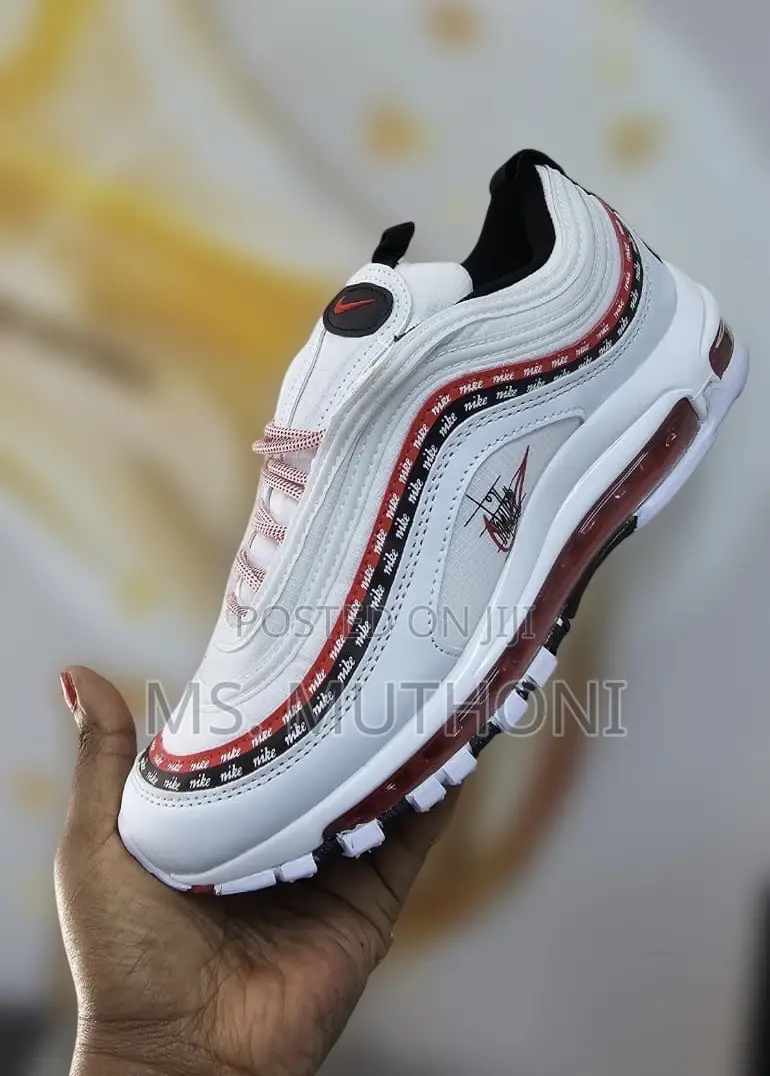 Nike Air Max 97 White University Red Script Size 40-45