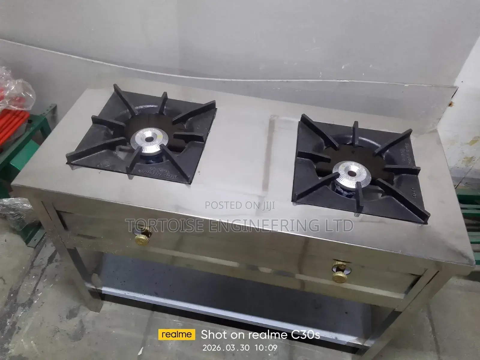 Stainless Steel Commercial Two Burner Size 1200mm by 600mm by 800mm