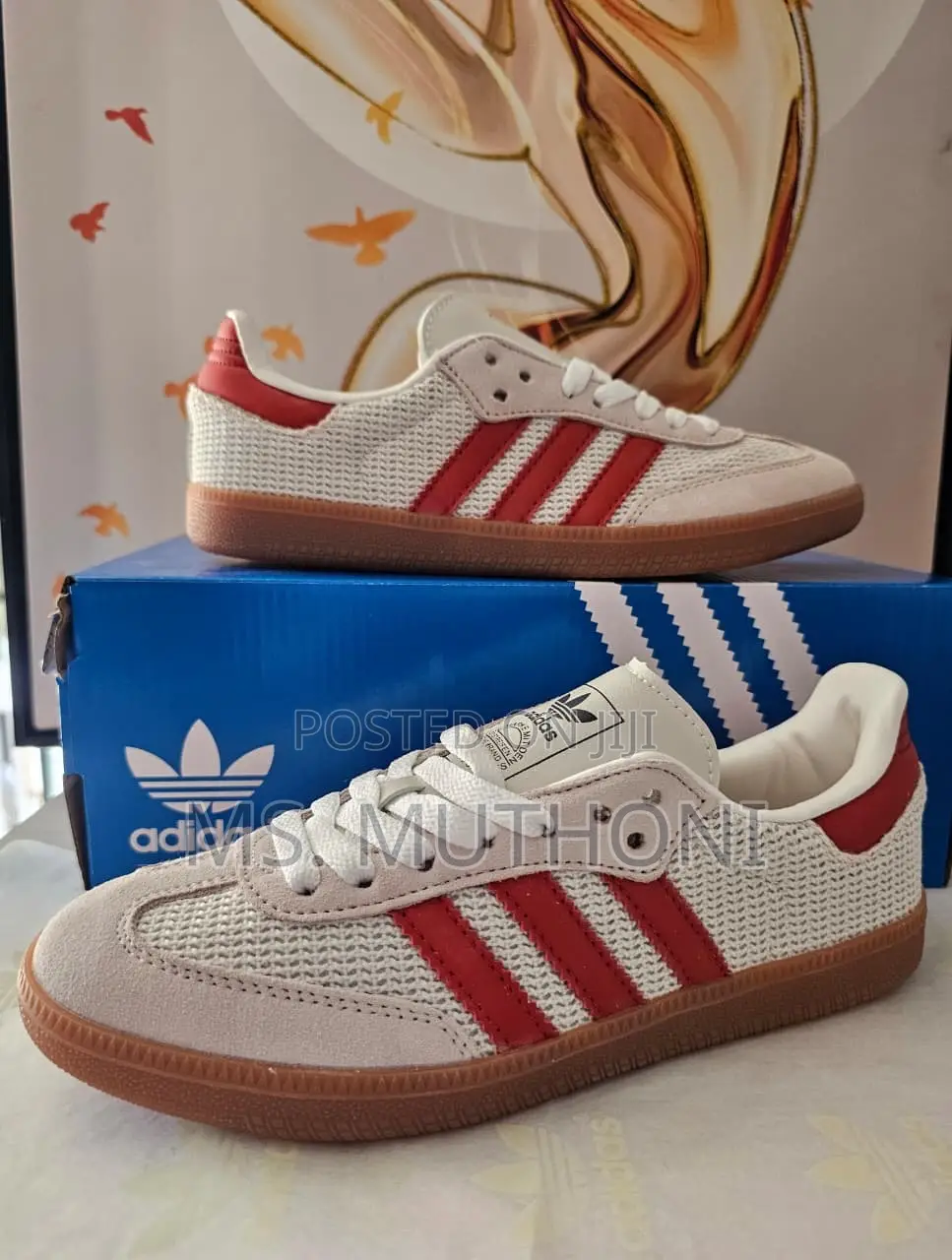 Adidas Samba Og Crystal White / Red Size 37-43.