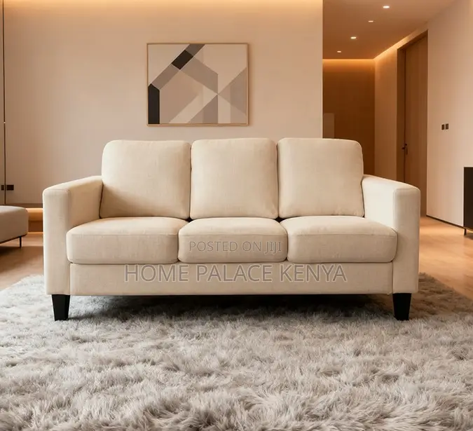 Home Sofa: 3 Seater Fabric Sofa