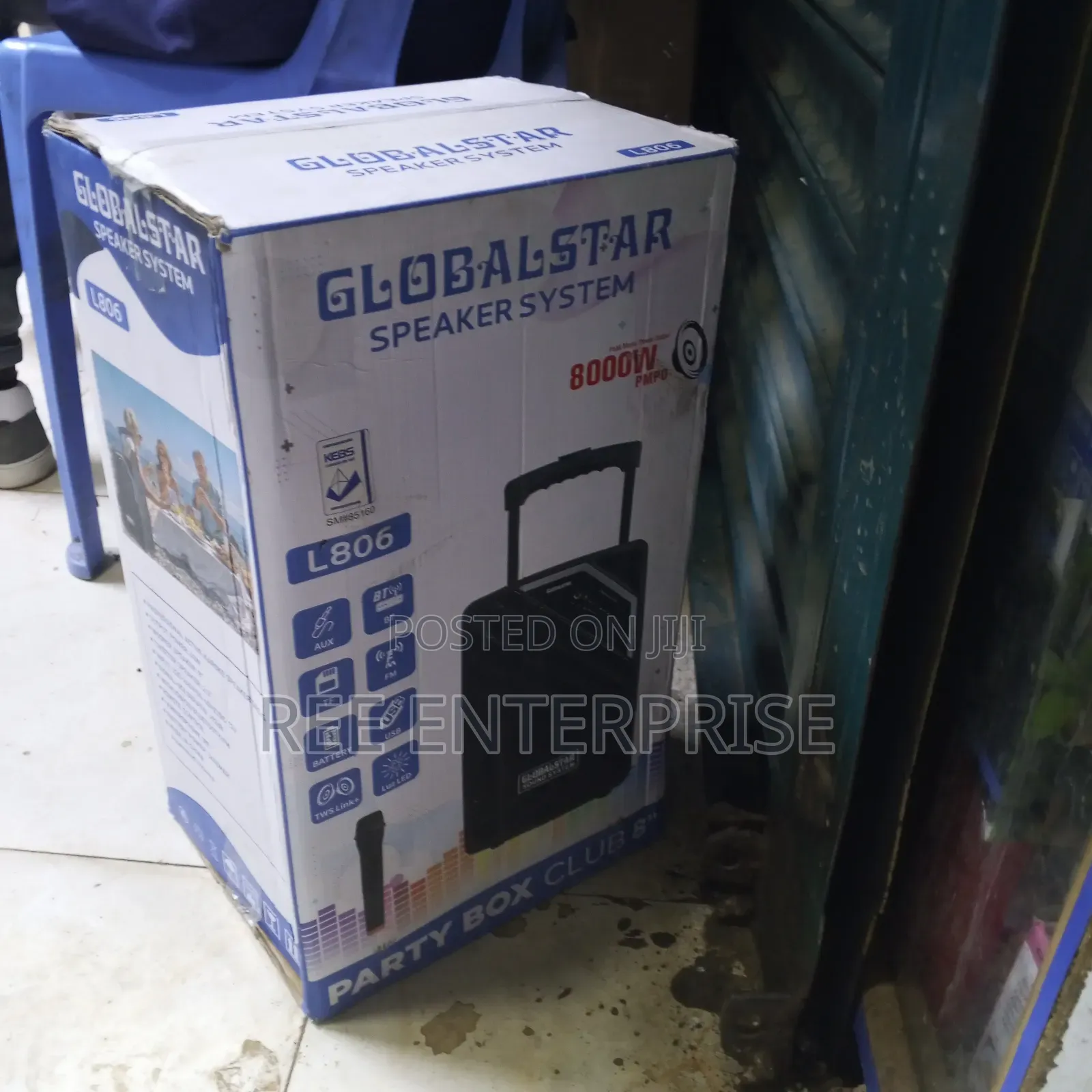 Globalstar Portable *Club 8 Inches 8000 Watts Trolley Portable Speaker
