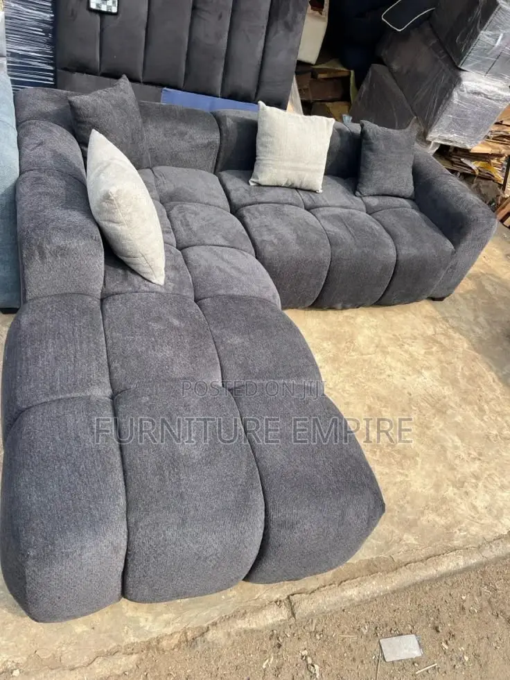 Dark Grey Bubble L Shaped Sofa