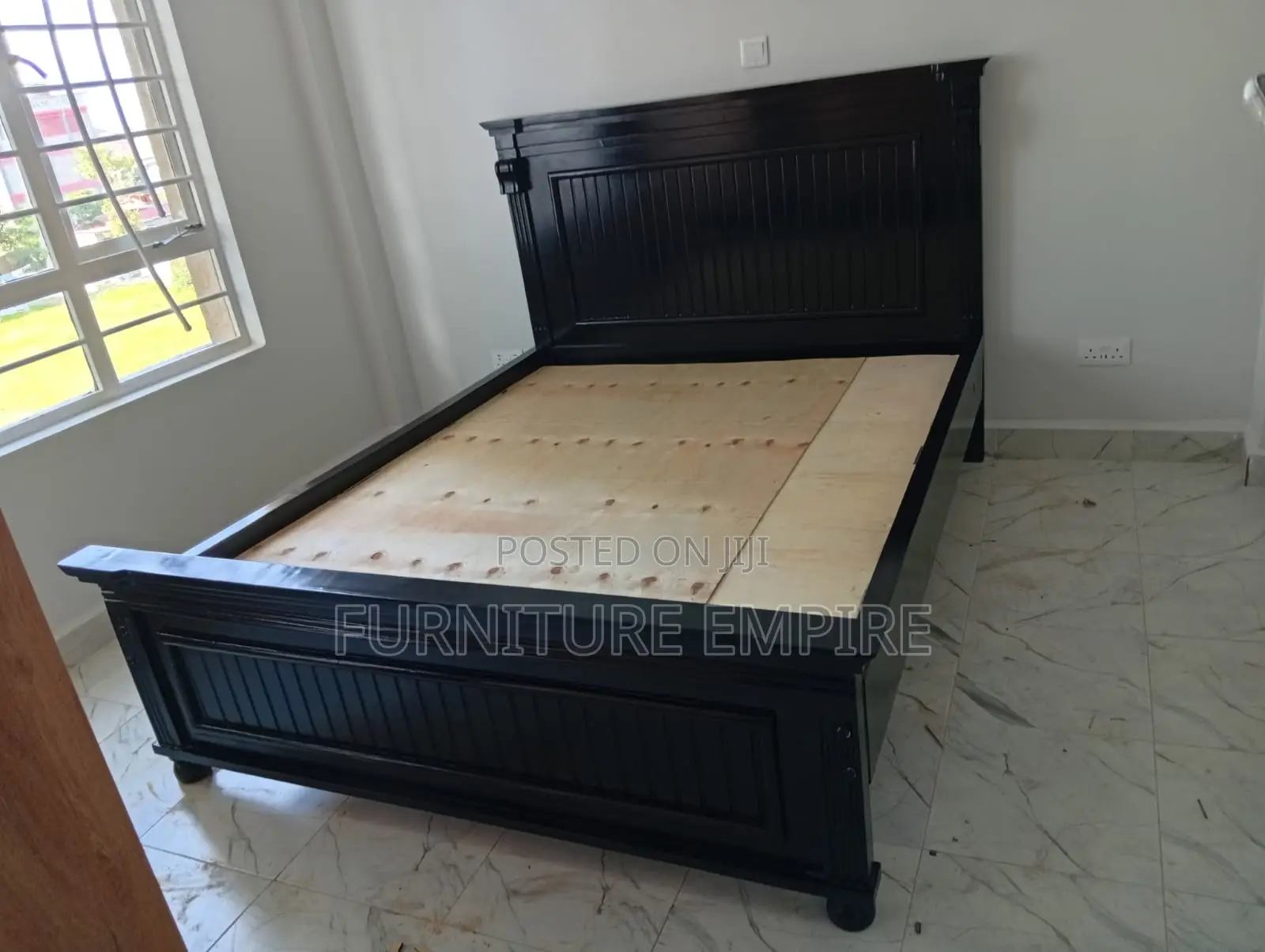 Black Wooden Bed Frame