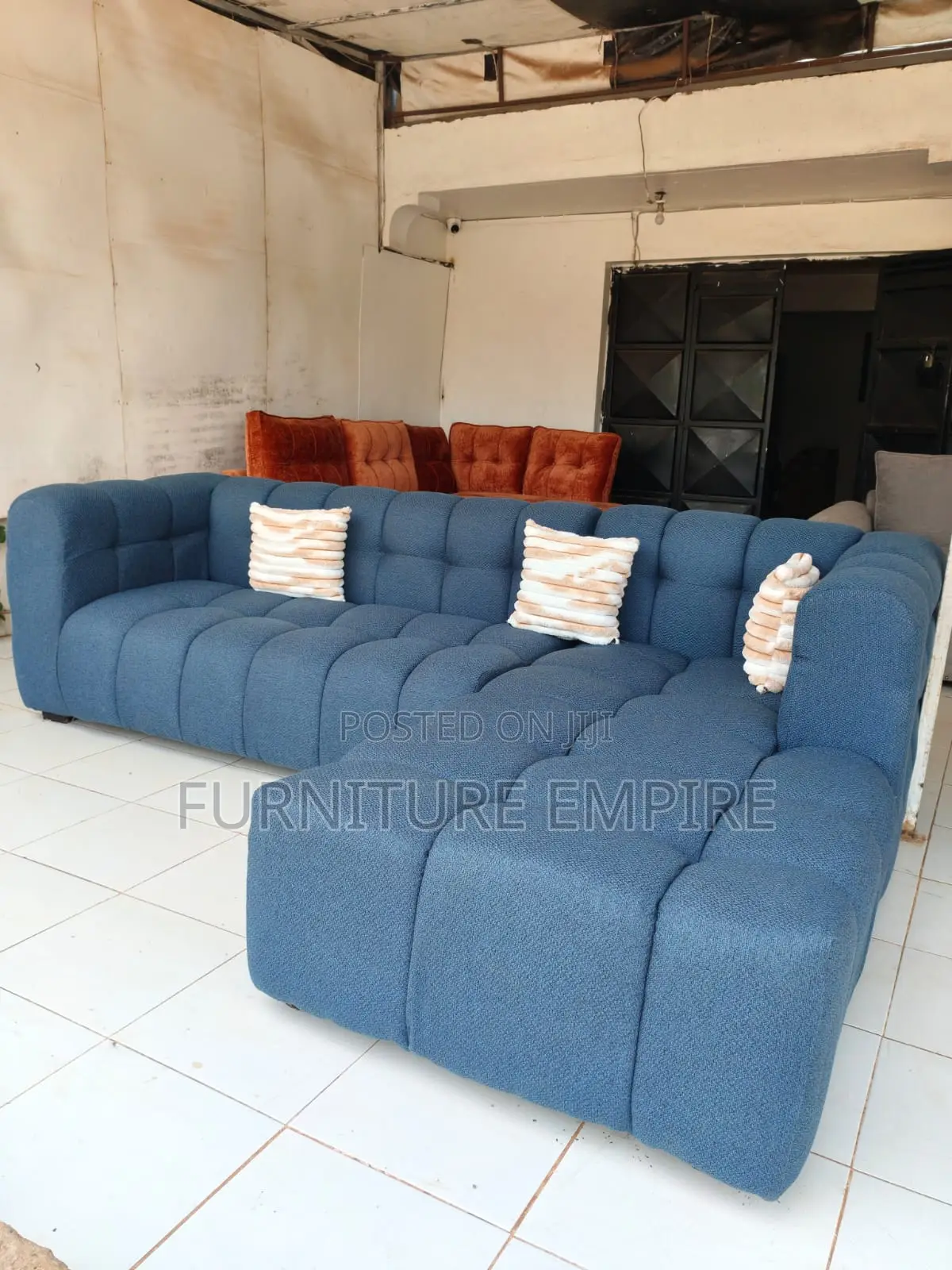 Blue Bubble Sofa Set