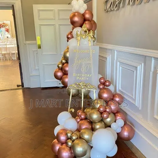 Backdrop Stand Gold Balloon Arch Metal Hire Today