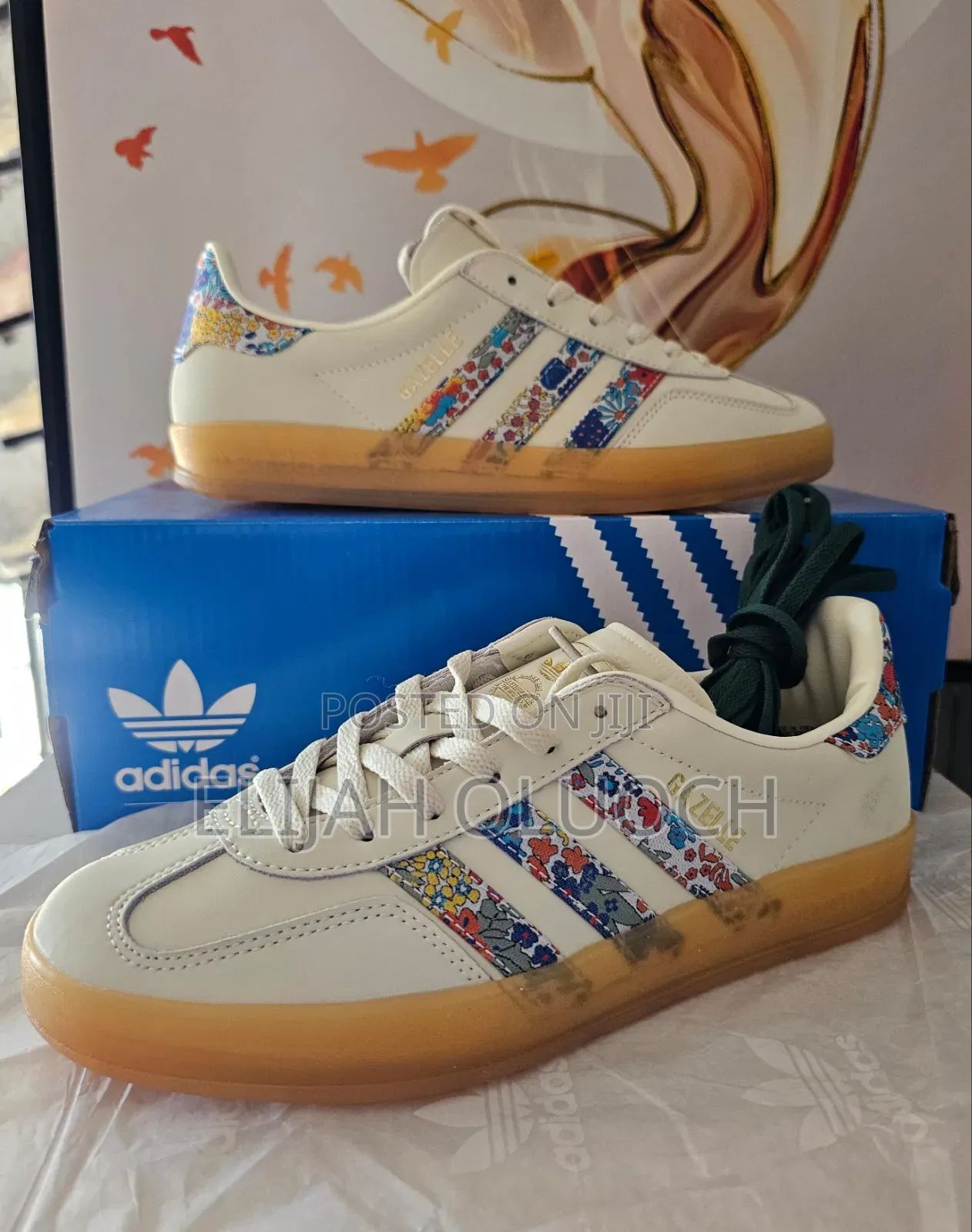 Adidas Gazelle Liberty London Indoor Floral Embroidery Off White