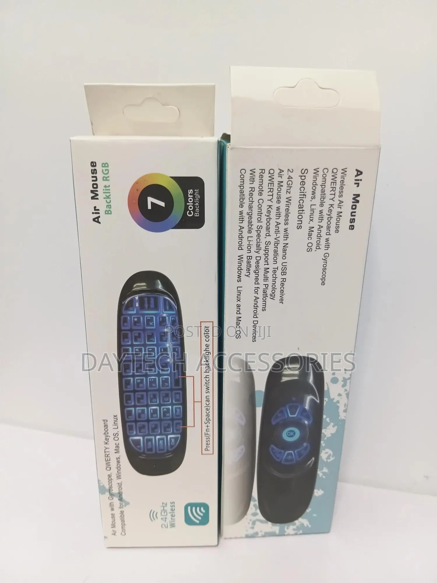 C120 Air Mouse Mini Keyboard Remote Control - Wireless Double-Sided.