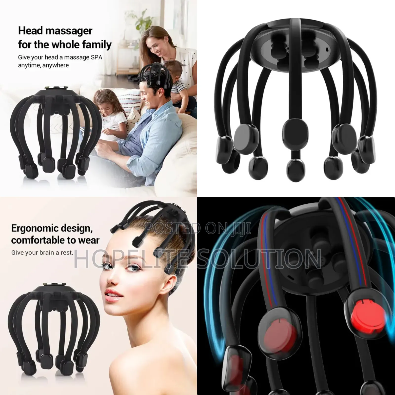 Electric Octopus Claw Anti Stress Head Massager