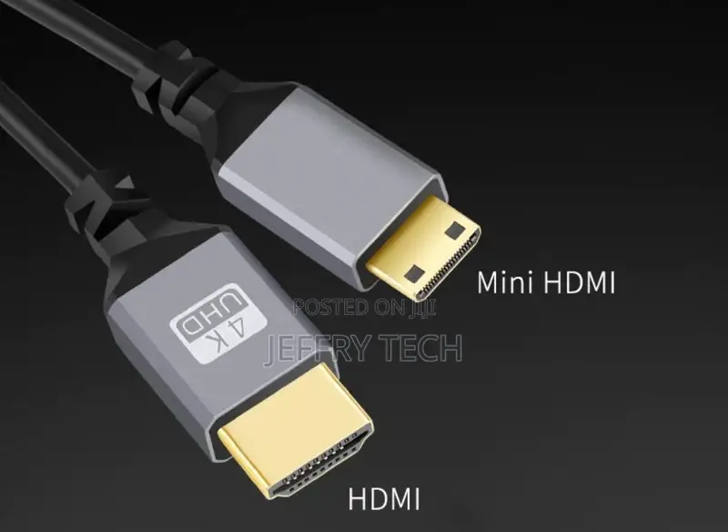 Mini Hdmi to Standard Hdmi Coiled Audio Video Cable at 60hz
