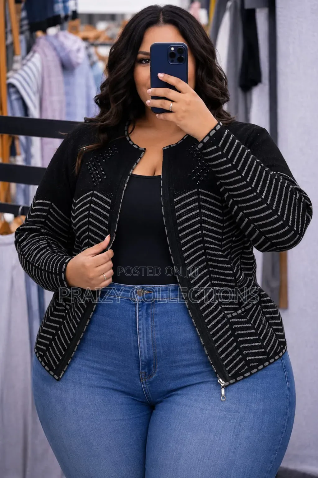 Free Size Turkish Sweater With a Zipper