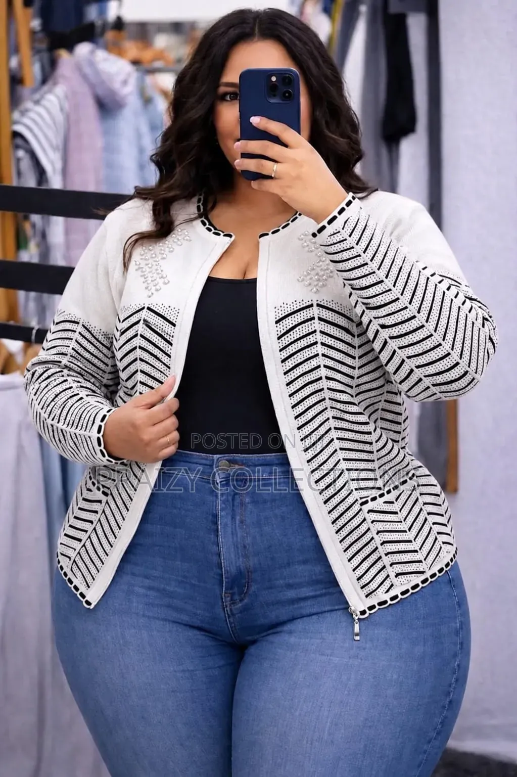 Free Size Turkish Sweater With a Zipper