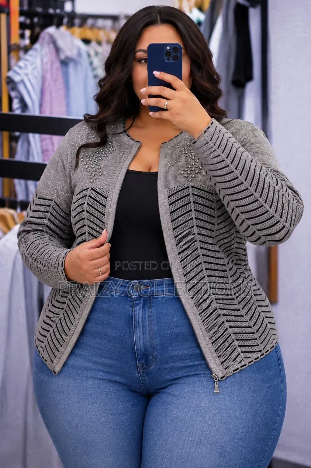 Free Size Turkish Sweater With a Zipper