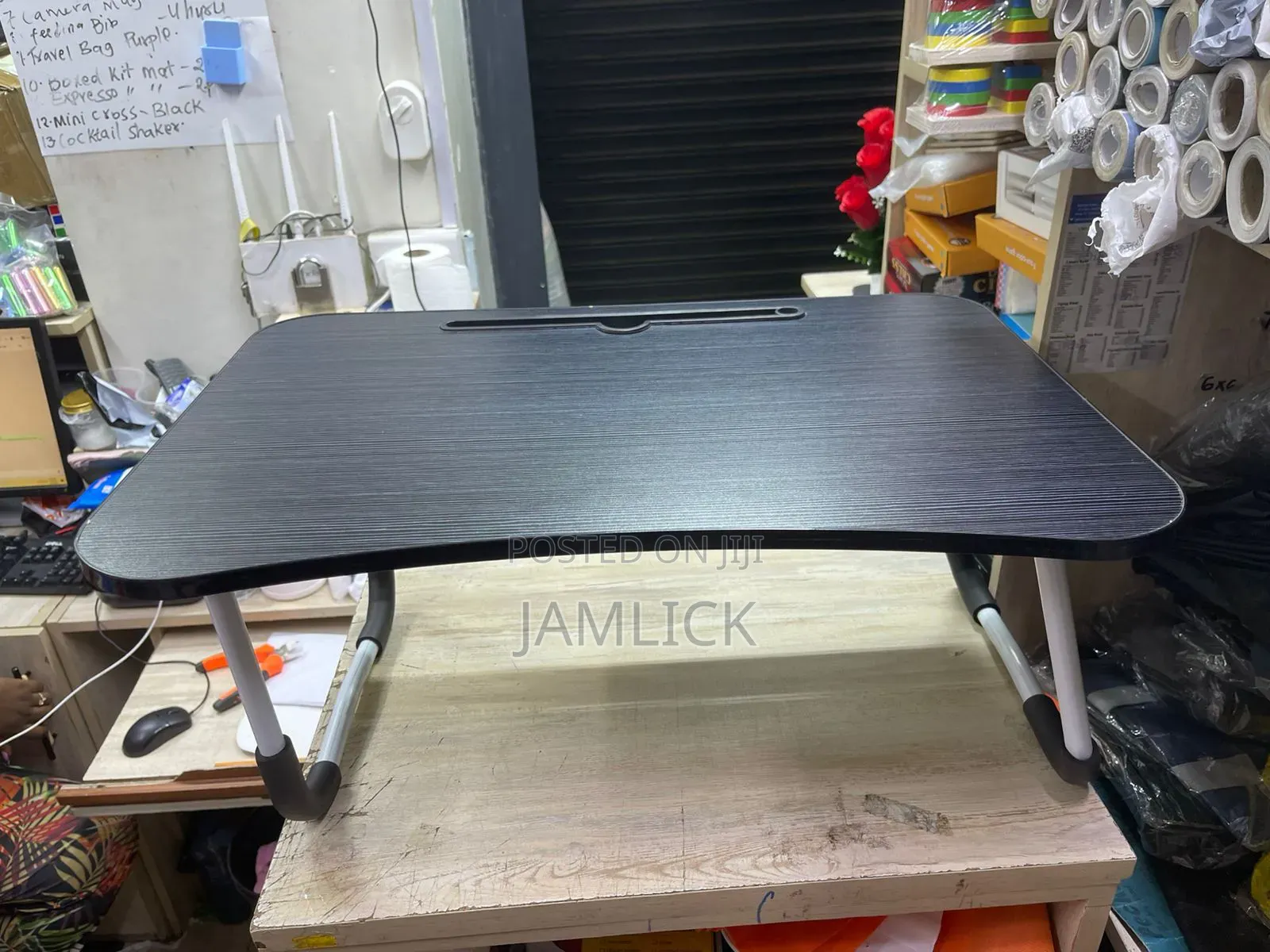 Black Foldable Breakfast / Study Table / Laptop Desk - Ny