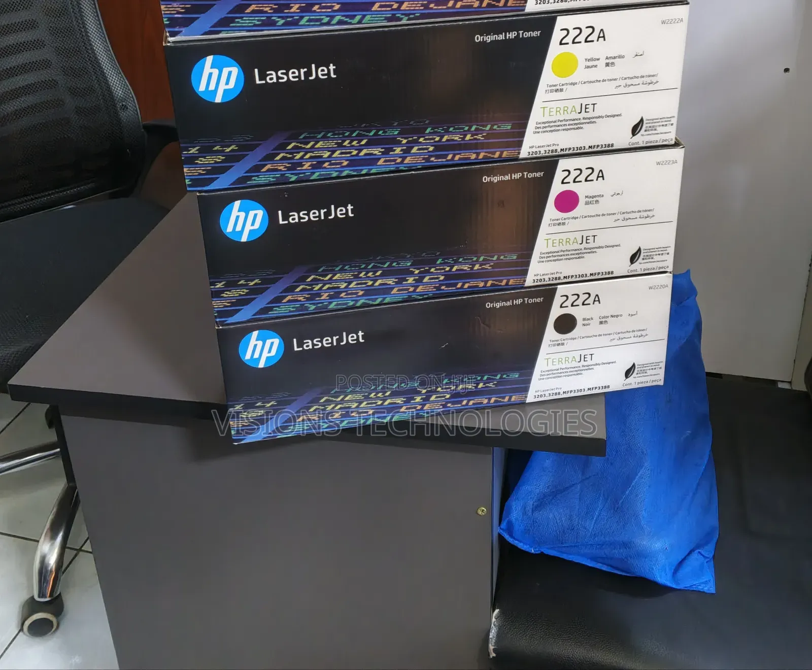 Yello/Magenta/Black Hp222a Toner Cartridge