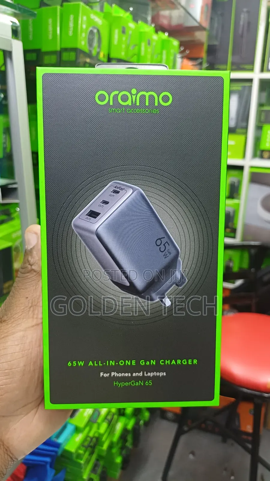 Oraimo Hypergan 65 65w Gan Fast Charger Kit