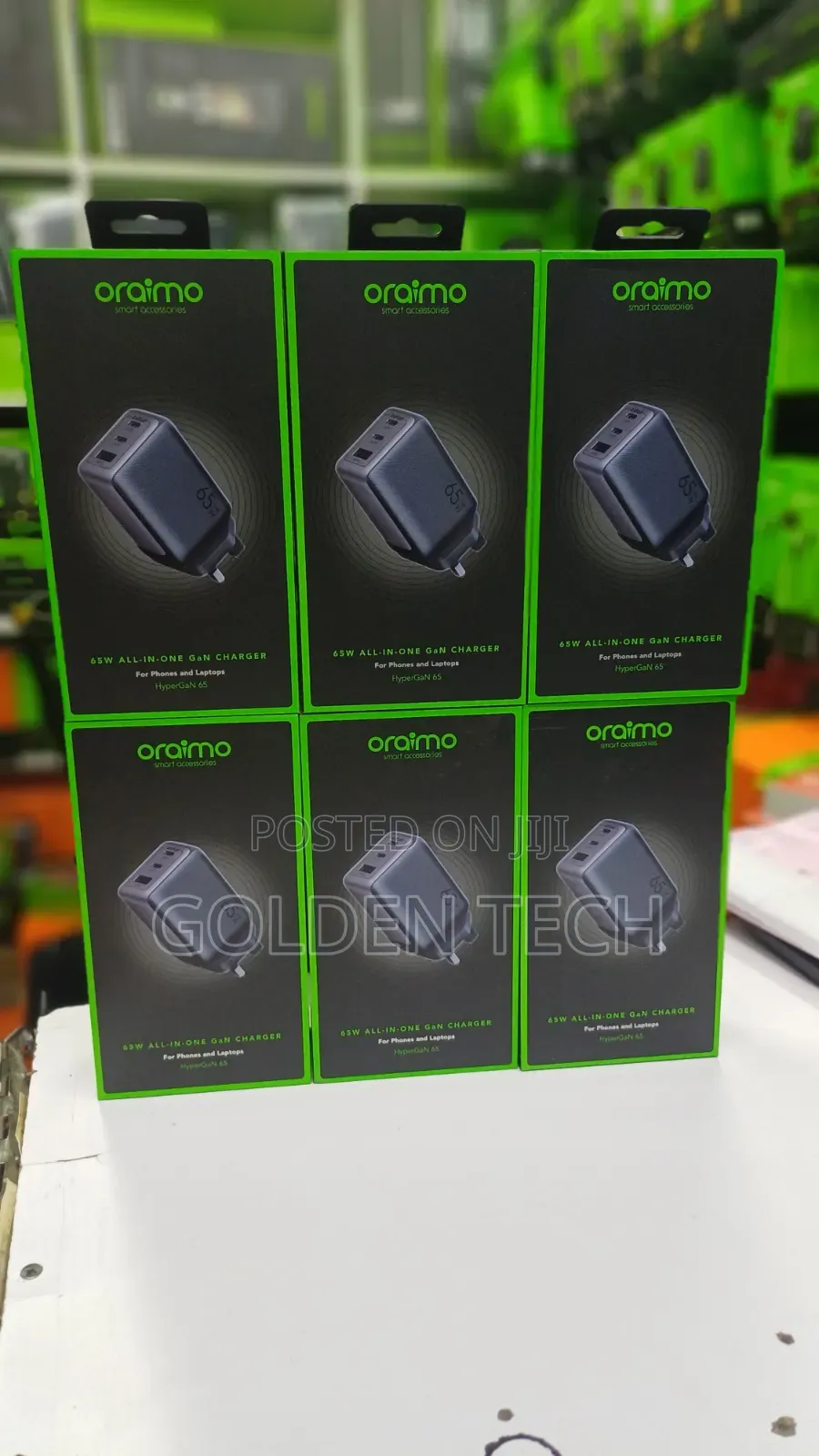 Oraimo 65w Gan Charger Kit With Cc Fast Charging Cable