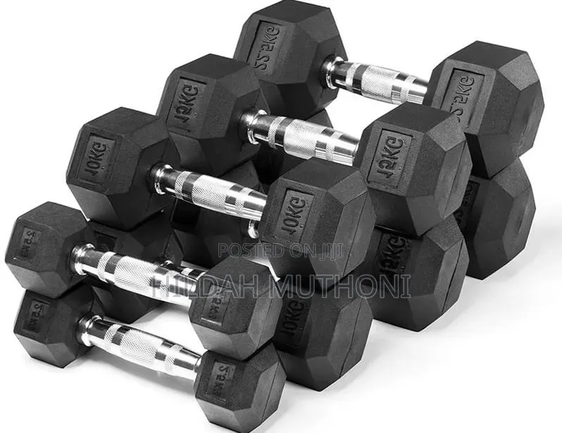 10 KGS Hexagonal Dumbbells