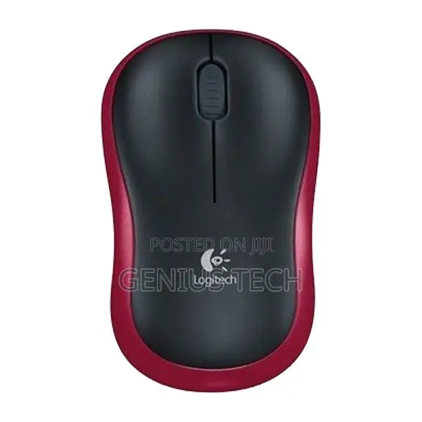 Logitech M185 Wireless Mouse — Red