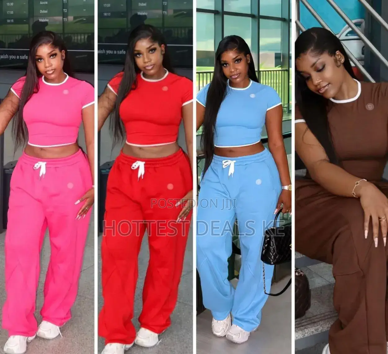 Wide-Leg Sweatpants Set 2piece