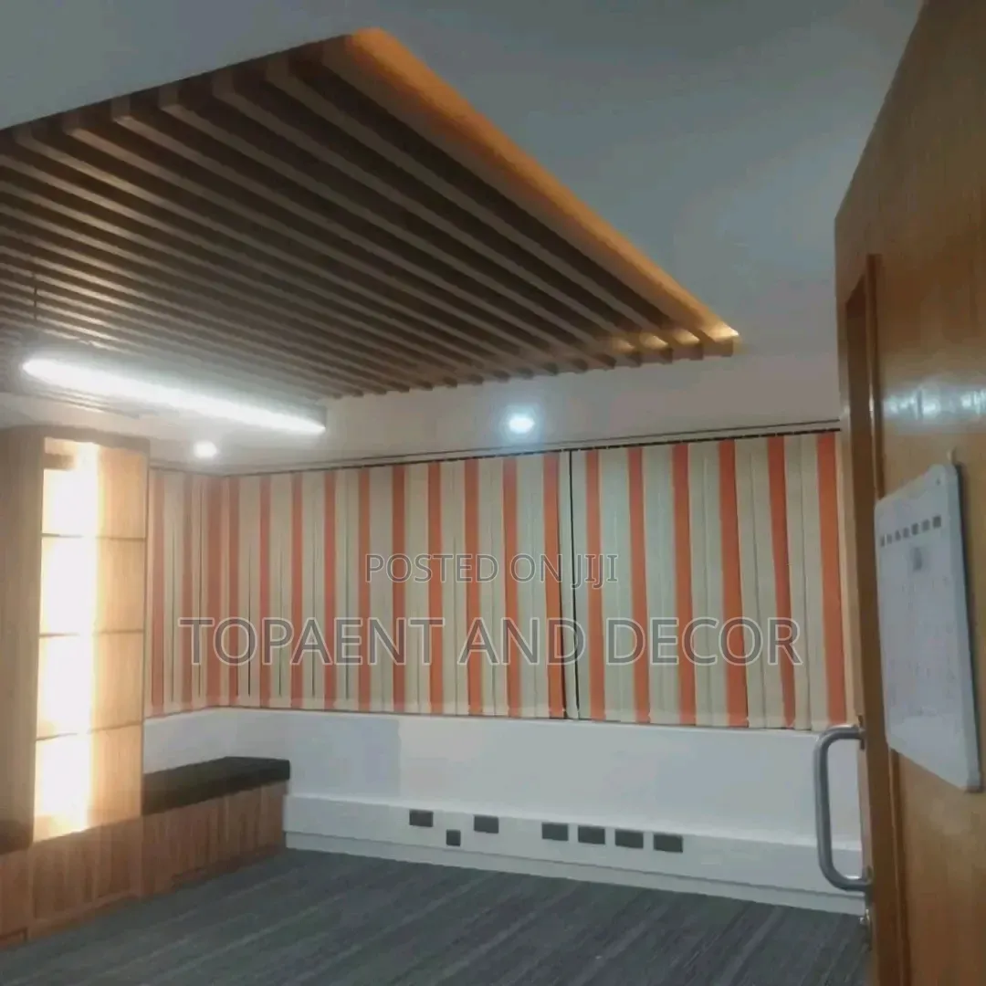 Orangered Cream Vertical Blinds