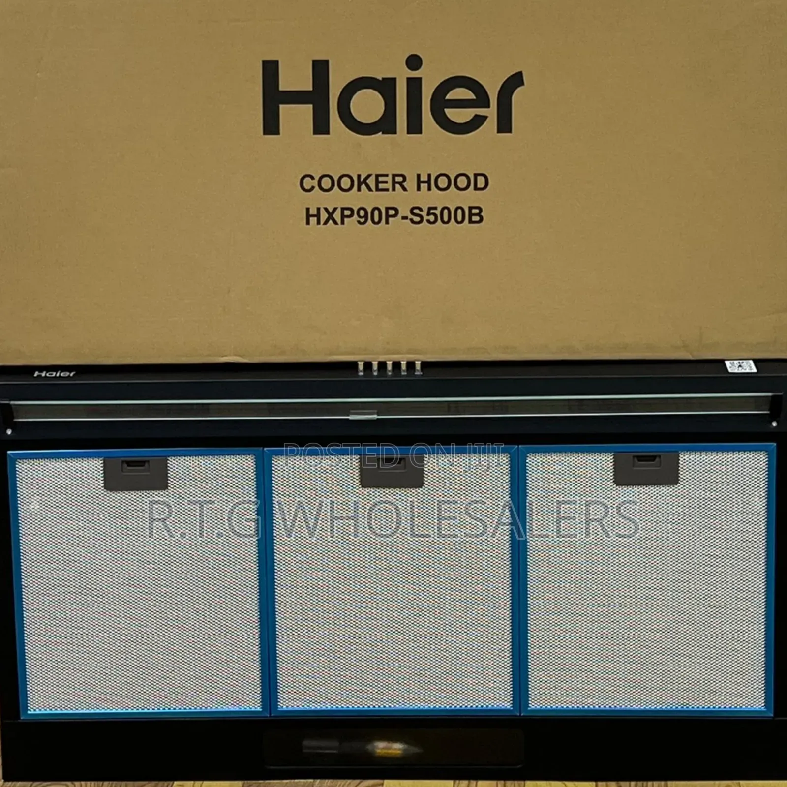 Haier 90cm Kitchen Chimney Hood Hxp90p-S500b Black