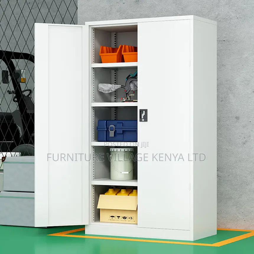Heavy-Duty Steel Filling Cabinet With Shelves